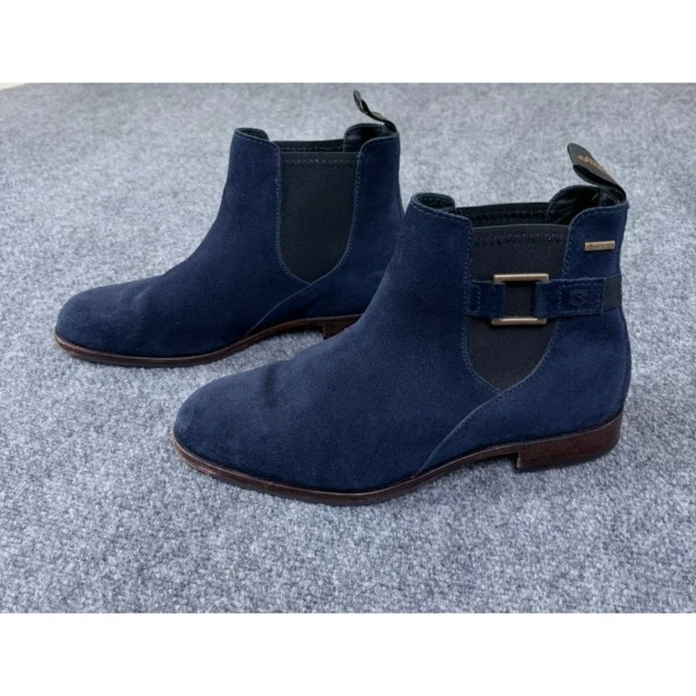 Dubarry Monaghan Womens Suede Ankle Boot Navy Blue Gore Tex Size 40 (US 9.5)